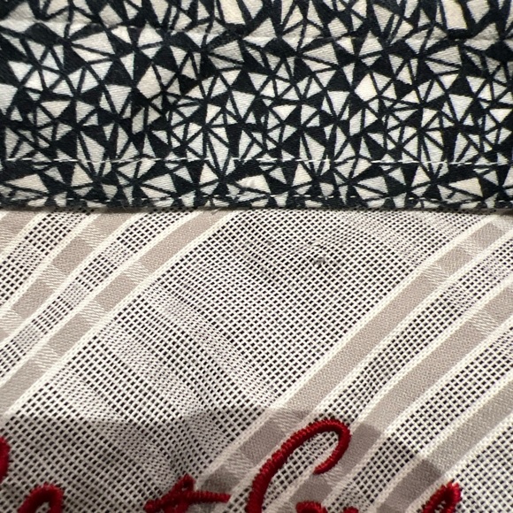 Robert Graham Shirt Mens Med Gray Geometric Button Up Short Sleeve Classic Fit - Picture 7 of 9